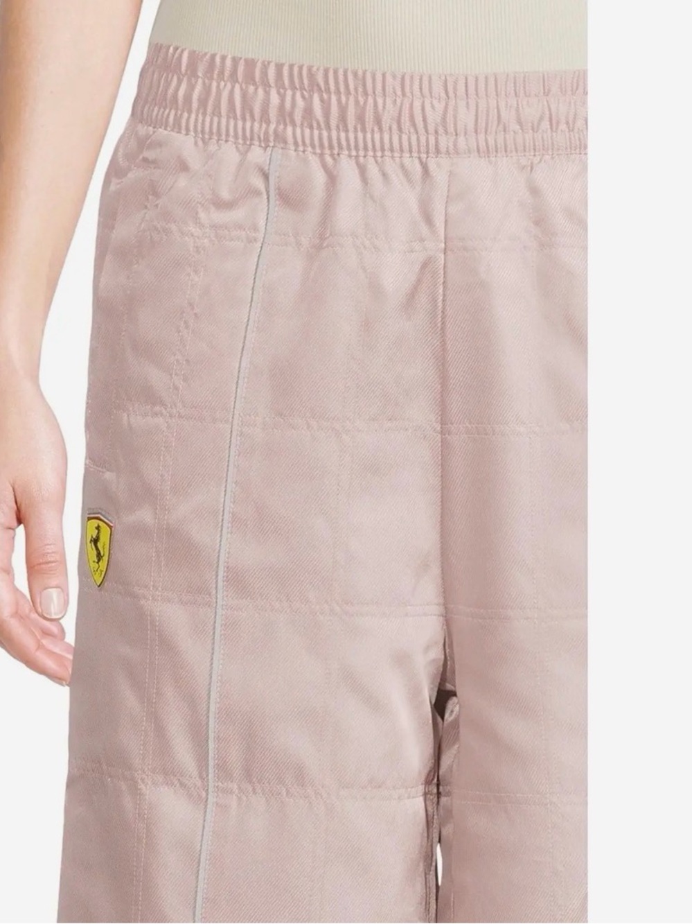 PUMA Scuderia Ferrari Premium Woven Pants Light Pink Wide-Leg - Picture 5 of 16